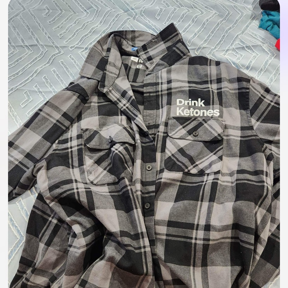 Classic Black and Gray Button Down Shirt